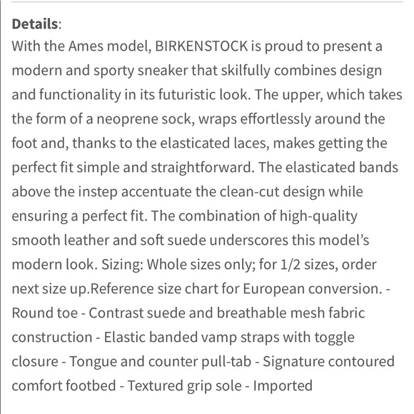 NWT Men’s Birkenstock Ames Leather Sneaker - Picture 5 of 5